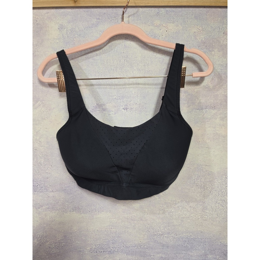 Lululemon Run Times Sports Bra High Support Black Hook & Eye Back Closure Sz S